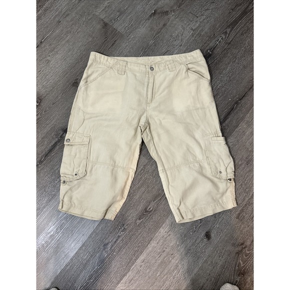 Columbia Pants - Columbia Sportswear Women's Beige Cargo Capri Hiking Pants Size 12
